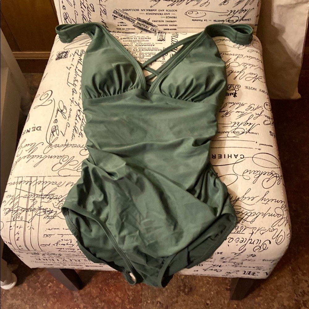 Green One-Piece Swimsuit